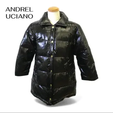 kk81 [ F ] ANDREL UCIANO 블랙 다운 자켓 광택감