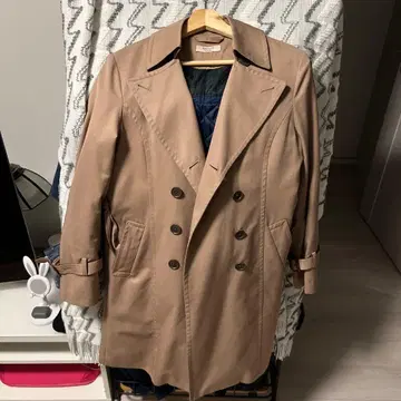 여성용 비즈니스 코트 오리히카 9호 라이너 벨트 포함 발수 가공 베이지