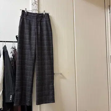 [ 새상품급 ] 체크 와이드 팬츠