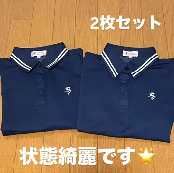 사가미 여자대학 고등부 피케 셔츠 네이비 네이비 m 사이즈