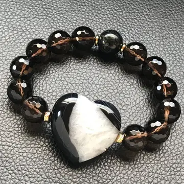 수정 공생 오닉스와 스모키 16.3cm