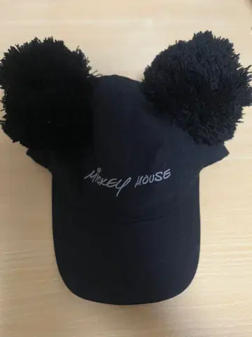 미키마우스 폼폼 캡 블랙