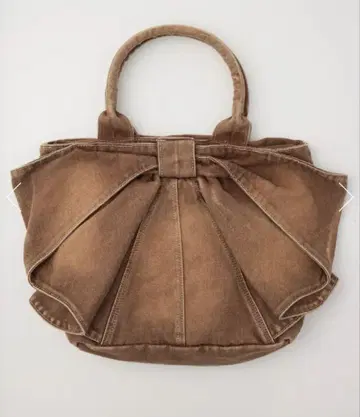 로데오 크라운 리본 데님 토트백