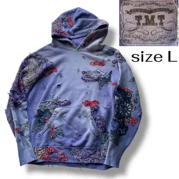 정가 6만 엔 이상 새상품급 TMT 보로  반다나 가능 맨투맨 후드티 L