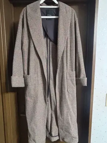 JEANASIS 지나시스 체크 무늬 롱 코트 F 사이즈