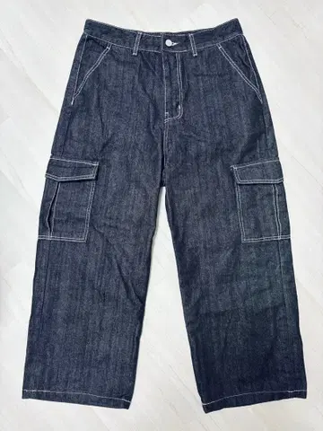 NINE HERZE 남성용 데님 카고 팬츠 S