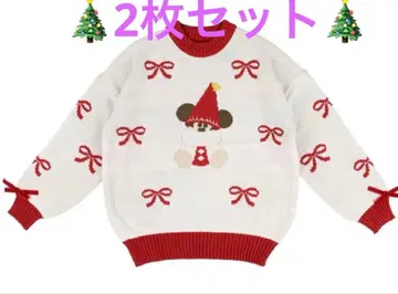 릴린린 니트 스웨터 2장 세트 디즈니 크리스마스 2025 새상품