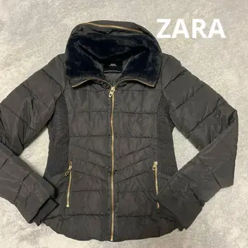 ZARA 자라 허리라인 다운 자켓 S 지퍼 블랙 새상품급