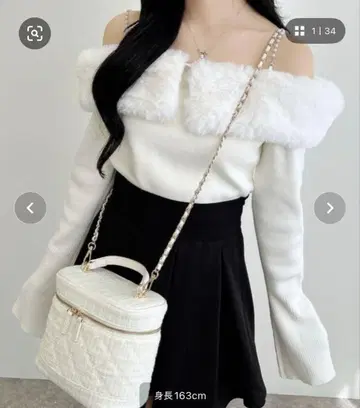 2Way 에코 퍼 오프숄더 니트 INGNI