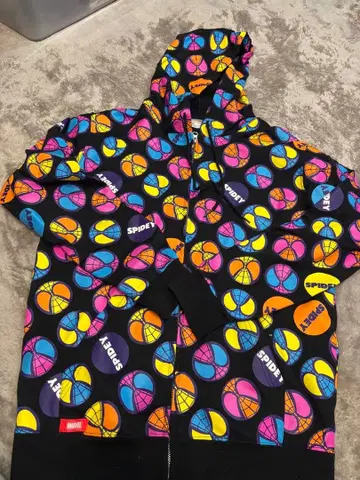 MARVEL 스파이더맨 패턴 후드티 L