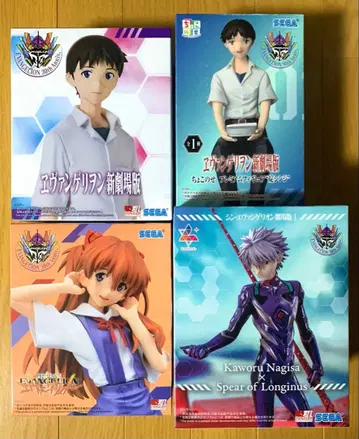 에반게리온 신지/아스카/카루 피규어 4체 세트