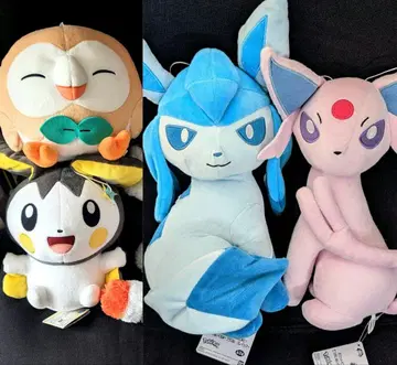 4개 묶음 판매 포켓몬 봉제 인형 에브이 글레이시아 모크나이퍼 에몽가