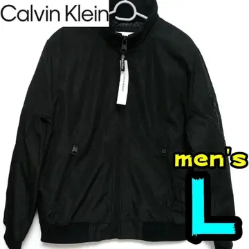 [ 새상품 ] 캘빈클라인 봄버 자켓 L 남성용 블랙 봄버