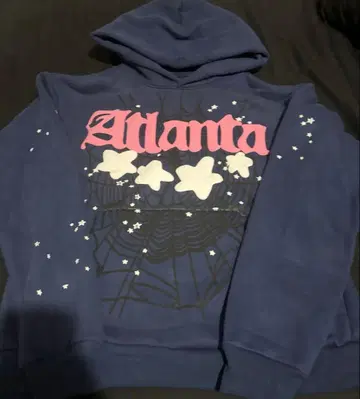 sp5der 네이비 후드티 s 사이즈