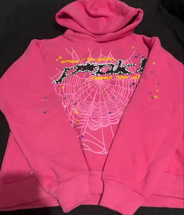 sp5der 마젠타 핑크 후드티