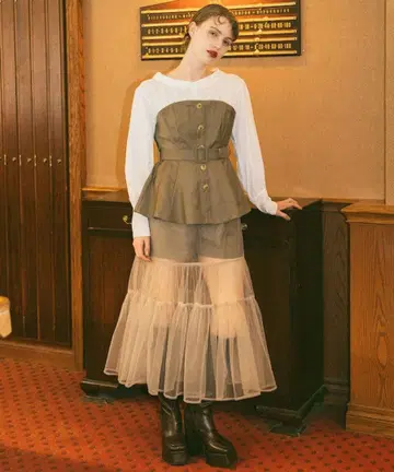 레이디 아젤 튤 도킹 셋업