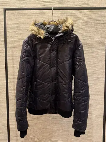 00s japanese label puffer fur jacket y2k