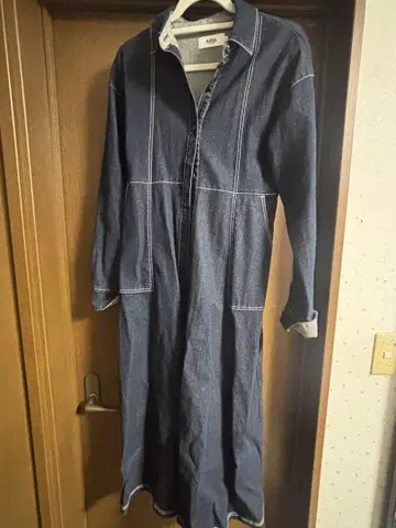 새상품급*. AZUL by moussy 다크 데님 셔츠 원피스 긴팔