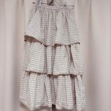 merry jenny 깅엄 체크 캉캉 스커트