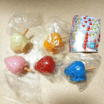 컴프 미니어처 피규어 딸기 사탕 가챠가챠 소프트 비닐 5종 세트