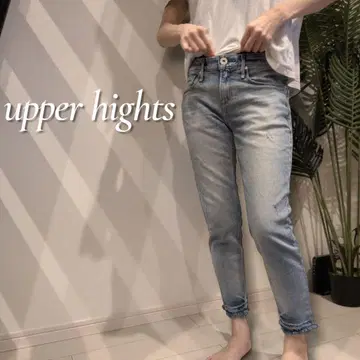 upper hights 워시 가공 프린지 데미지 데님 사이즈 23