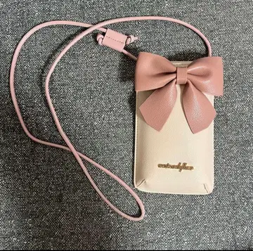 리본 가젯 숄더백 아이보리 핑크 메종 드 플뢰르