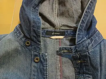 JOHNBULL 데님 자켓 후드 부착 월계수 버튼 젬블