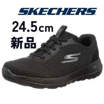 [ 새상품 ] 스케쳐스 스니커즈 여성용 블랙 24.5 밴딩 끈 슬립온