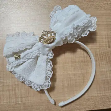 LIZLISA 리본 머리띠 화이트