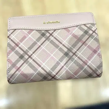 ouette 앤 슈에뜨 체크 무늬 금속 잠금 접이식 지갑