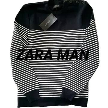 [ 새상품 ] ZARAMAN 보더 니트 자라맨 남성용