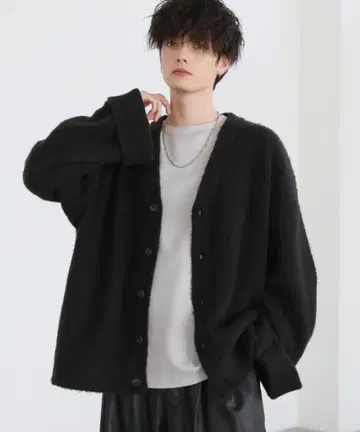 오버 사이즈 V넥 가디건