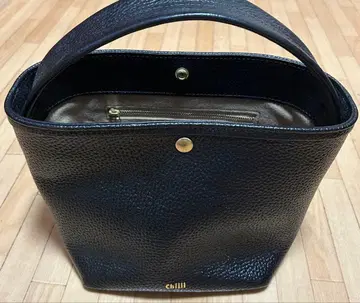 칠리 블랙 가죽 핸드백 가죽 바스켓