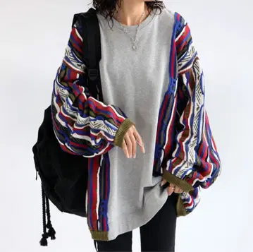 쿠지 니트 도킹 풀오버