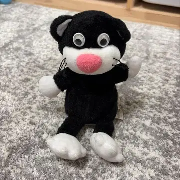 마임 프렌즈 블랙 키티 고양이 봉제 인형 앵무새 흉내내기