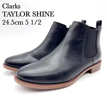 새상품급 클락스 사이드 고어 부츠 블랙 가죽 첼시 24.5