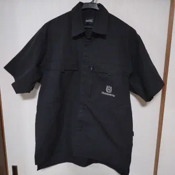 [레어] Husqvarna 반팔 워크 셔츠 (JP:M상당)