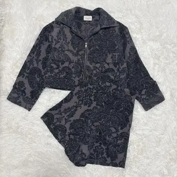 Unitage 기모 자카드 블루종 숏팬츠 세트