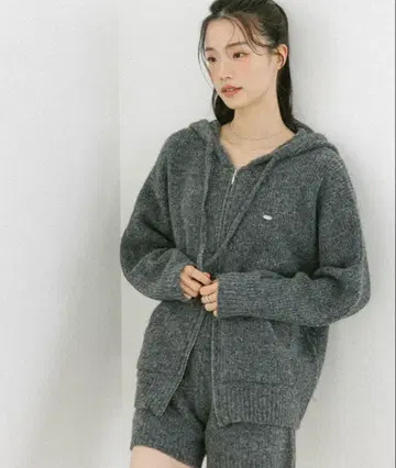 Heather WZIP 니트 후디