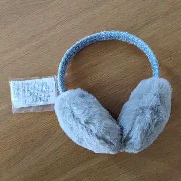 [ 새상품 ] FURLA 그레이 퍼 스카이블루 귀도리