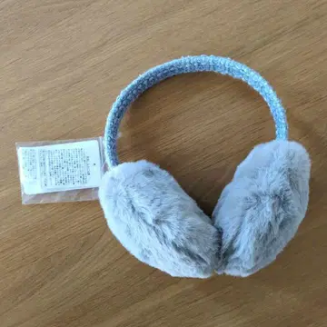 [ 새상품 ] FURLA 그레이 퍼 스카이블루 귀도리