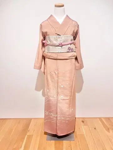 호몬기 세트 호몬기 벚꽃 그라데이션 후쿠로 오비 허리띠