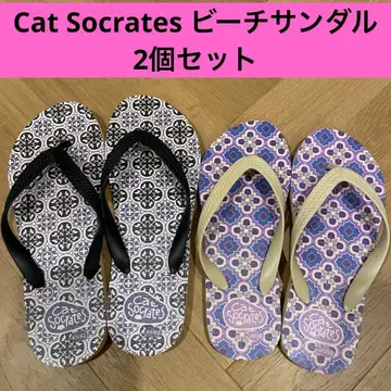 Cat Socrates 비치 샌들 M, L 2족 세트