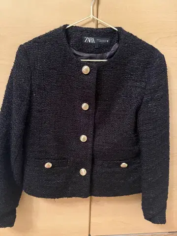 ZARA 라메 트위드 자켓