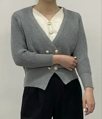 Dita Muaj. 더블 버튼 프렌치 가디건