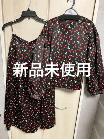 체리 패턴 셋업 (블랙) tsuru by mariko oikawa