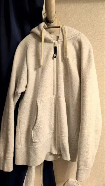 THE NORTH FACE 풀 집업 후드티 그레이