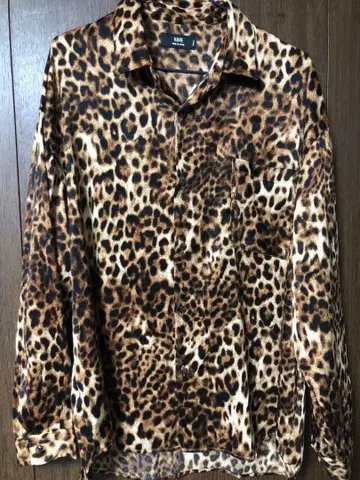 HARE 레오파드 무늬 긴팔 셔츠 레오파드 무늬 S