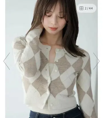 SNIDEL 아가일 니트 앙상블 새상품