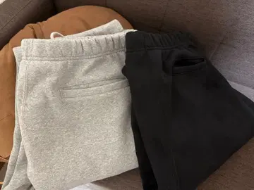 GU 헤비 웨이트 맨투맨 와이드 이지 팬츠